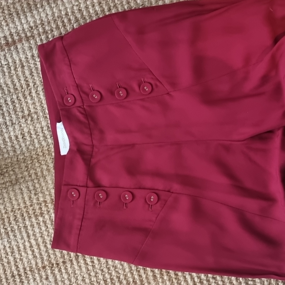 NWT ! Zimmerman flare pants burgundy red size 14 - Picture 3 of 6